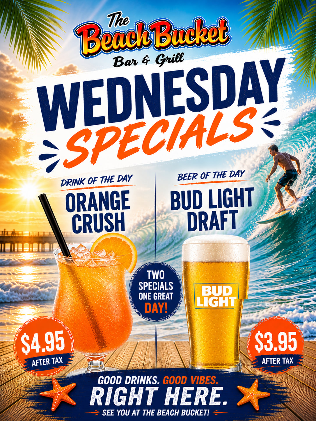 Wednesday themed daily promo card