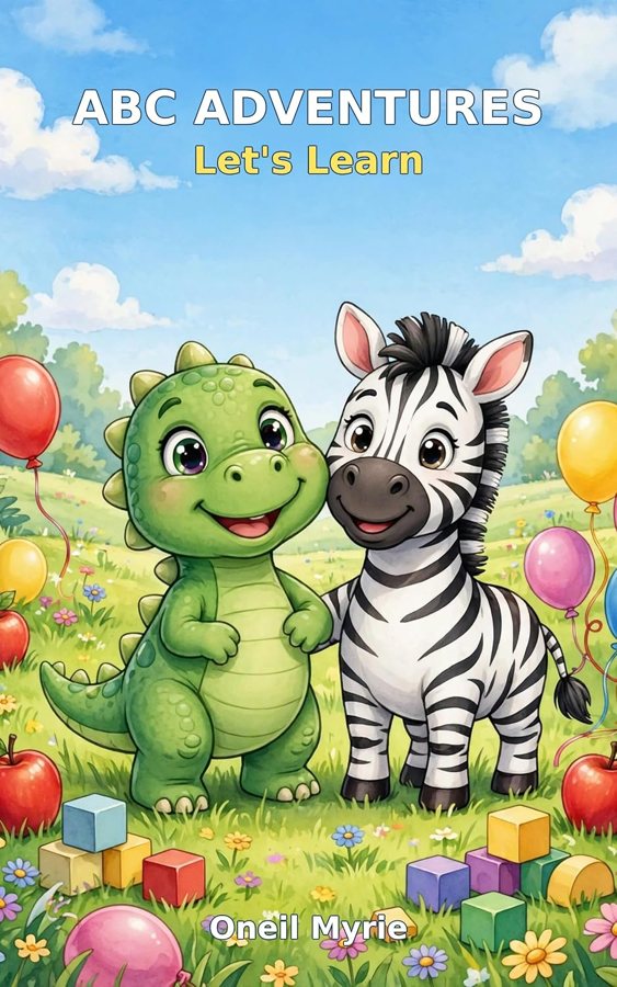 ABC Adventures: Let's Learn coloring book cover